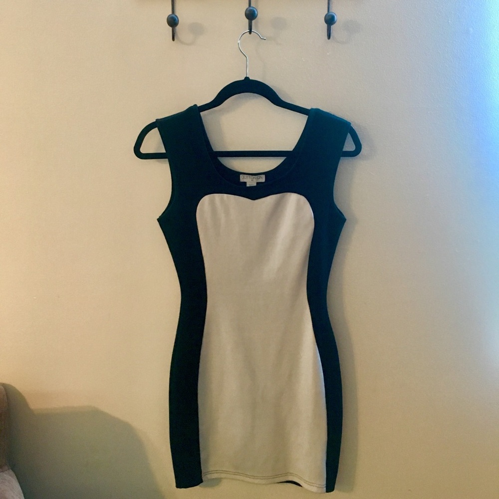 Black and white formal dress